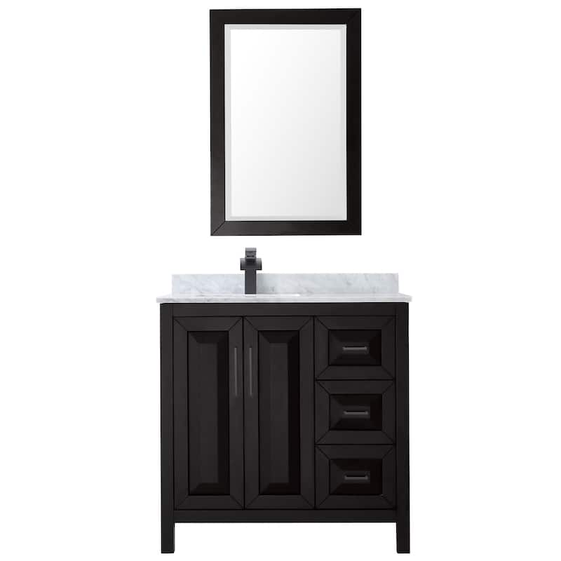Wyndham Collection Daria 36" Free Standing Single Vanity Set with MDF