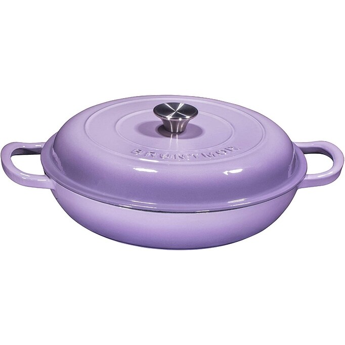 enameled cast iron casserole with lid