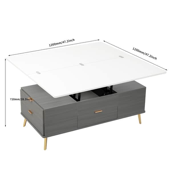 Lift Top Coffee Table for Living Room, Modern Multi Functional MDF