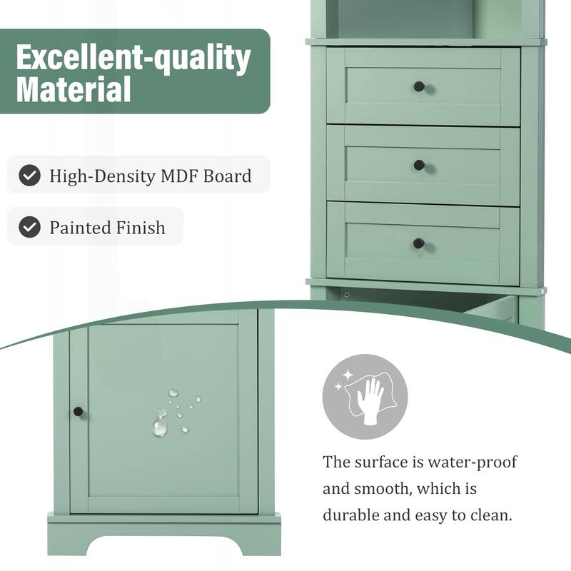 Versatile Triangle Cabinet with Multiple Storage Options for Various Rooms