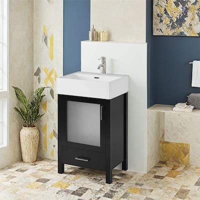 20-Inch Bathroom Vanity with Ceramic Sink and Ample Storage