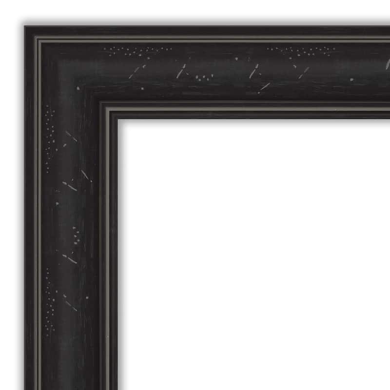 Shipwreck Black Narrow Framed Grey Corkboard Bulletin Board