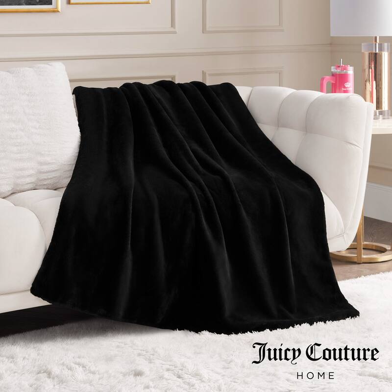 Juicy Couture Solid Rabbit Mink Blankets