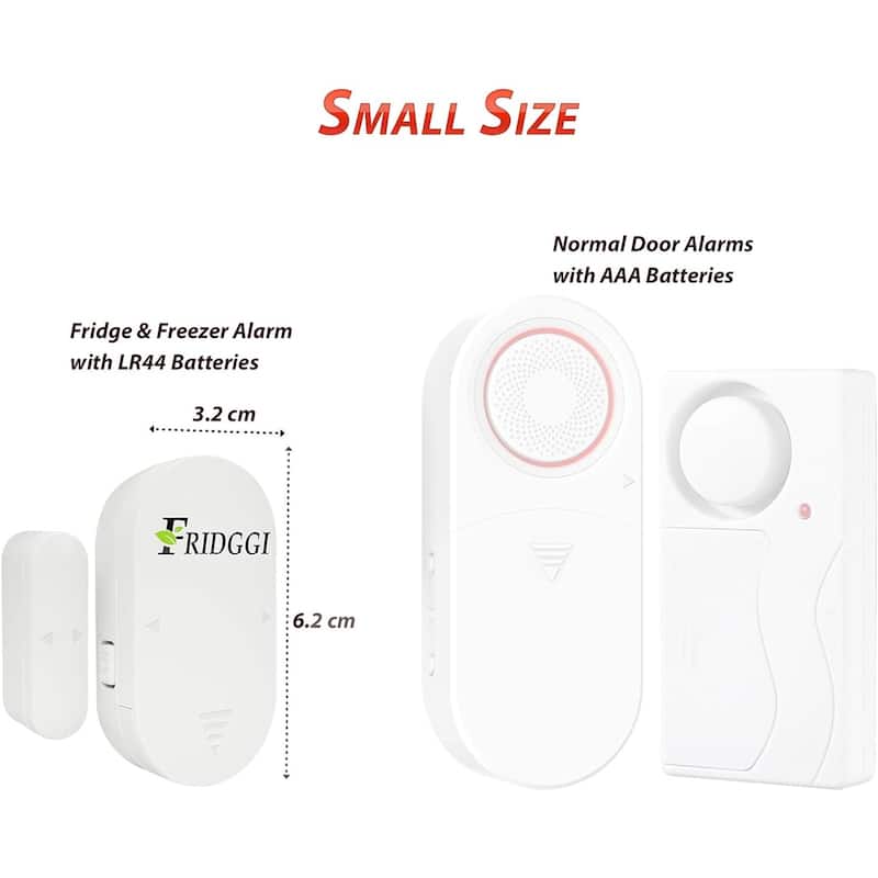 FRIDGGI - Fridge Door Chime with Delay, Freezer Door Alarm when Left Open