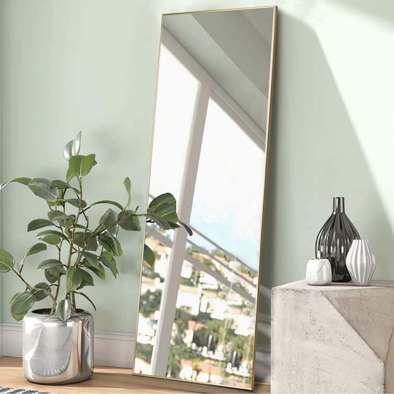 Modern Large Aluminum Alloy Full-Length Mirror With Standing