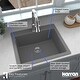 preview thumbnail 57 of 58, Karran Top Mount 25 in. Single Bowl Quartz Kitchen Sink Kit