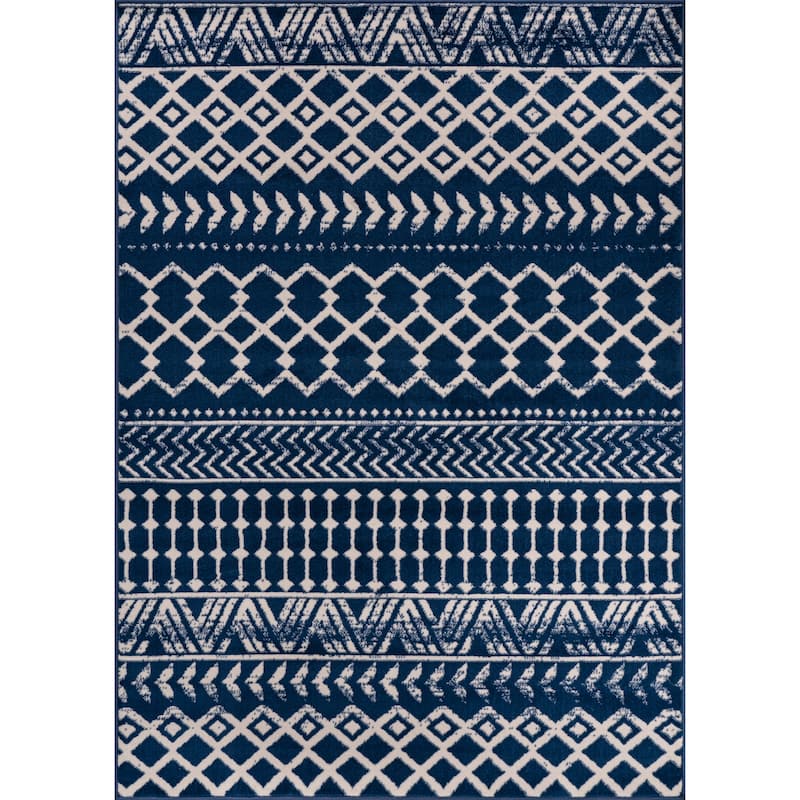 Beverly Rug Diamond Moroccan Bohemian Trellis Indoor Area Rug