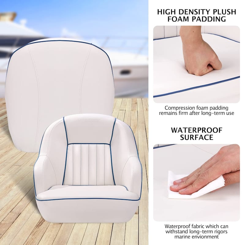 Premium Captain Bucket Boat Seat - Blue