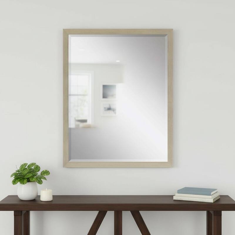HomeRoots 43" Silver Wood Accent Mirror - 33.00 in. x 43.00 in. x 2.00 in. - 33.00 in. x 43.00 in.  x 2.00 in.