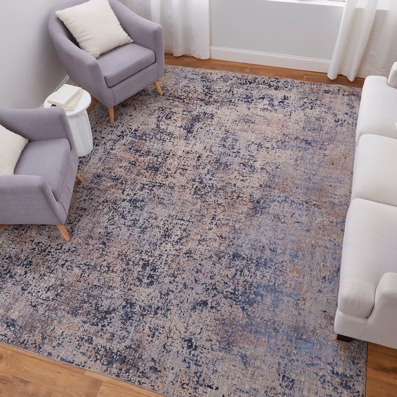 Grand Bazaar Breigh Machine Made Watercolor Modern Area Rug