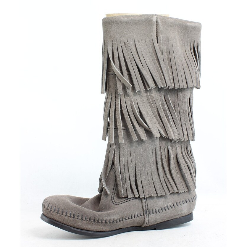 white minnetonka boots