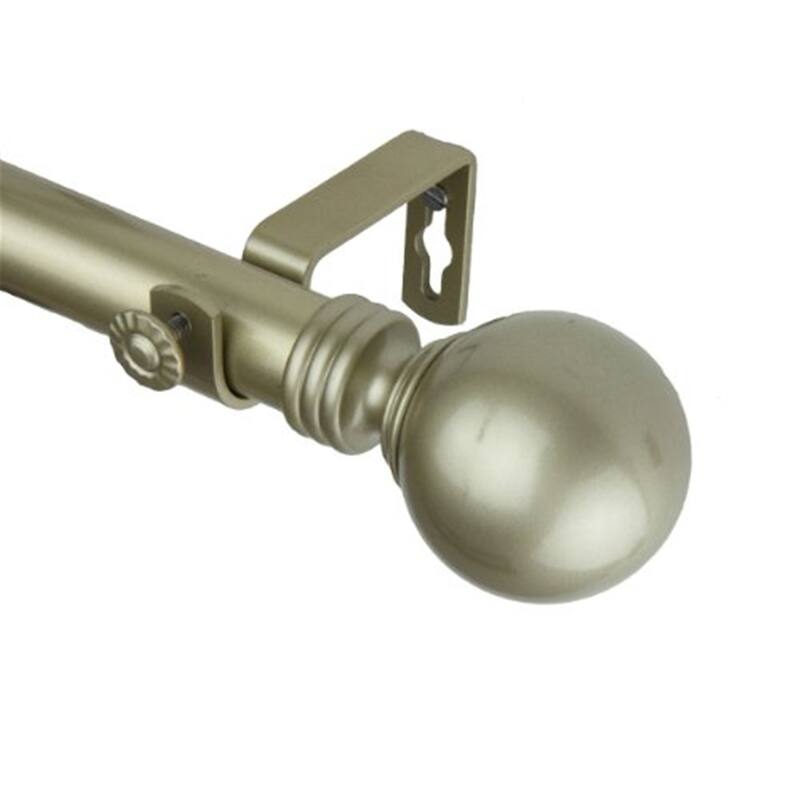 Decorative Window Curtain Rod - Tension Rod, Adjustable, Light Gold Finish - Home Decor Hardware - 48
