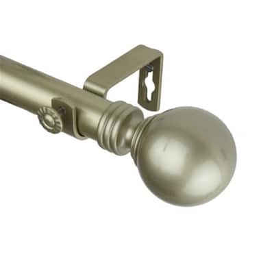 Decorative Window Curtain Rod - Tension Rod, Adjustable, Light Gold Finish - Home Decor Hardware - 48