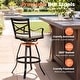 preview thumbnail 5 of 27, Outdoor Patio Bar Stools Aluminum Swivel Bar Chair with Sunbrella Cushion