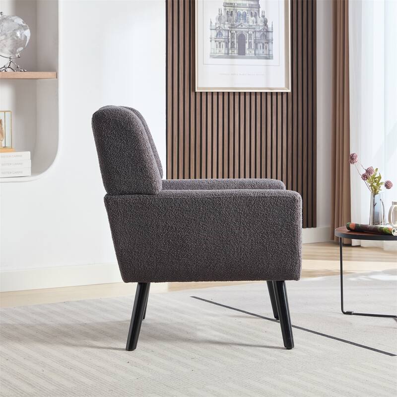 Modern Ergonomics Accent Chair with Black Legs