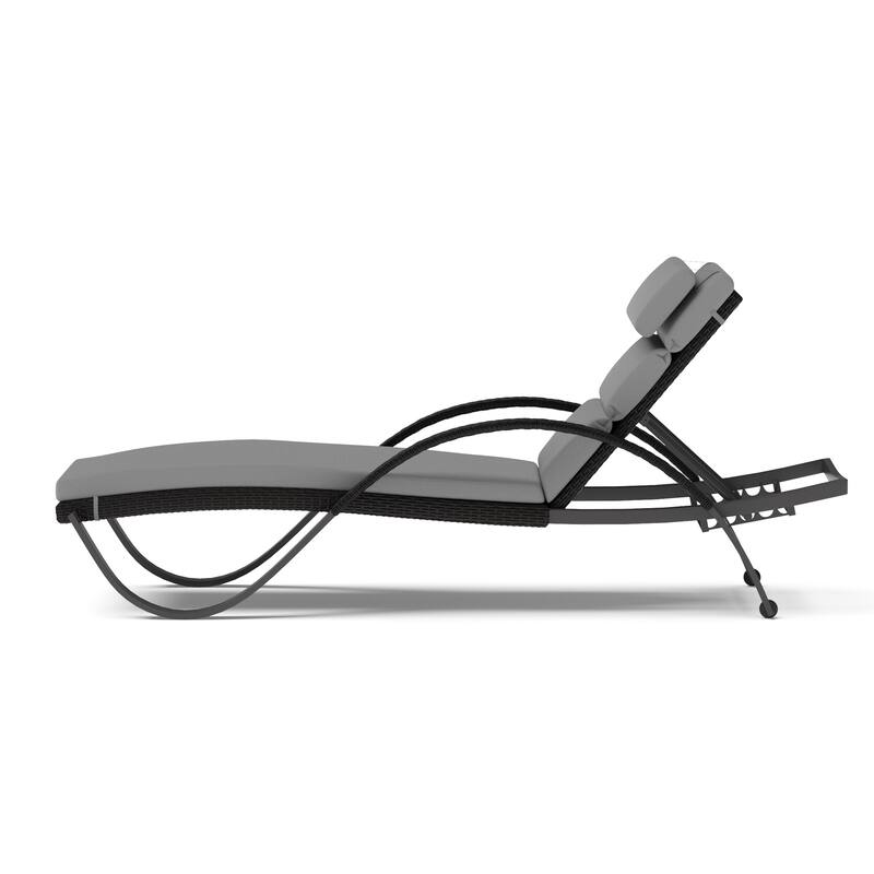 Deco 2 Aluminum Outdoor Patio Chaise Lounges Set