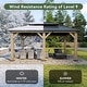 preview thumbnail 10 of 62, Aoxun Outdoor Cedar Wood Gazebo with Double Hardtop Roof
