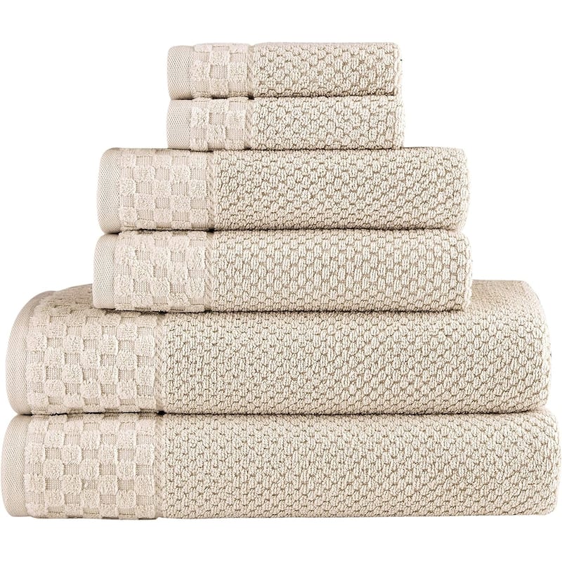 Boston Towel Collection Turkish Cotton Luxury and Soft 2 Large Bath Towels, 2 Washcloths and 2 Hand Towels (Set of 6)