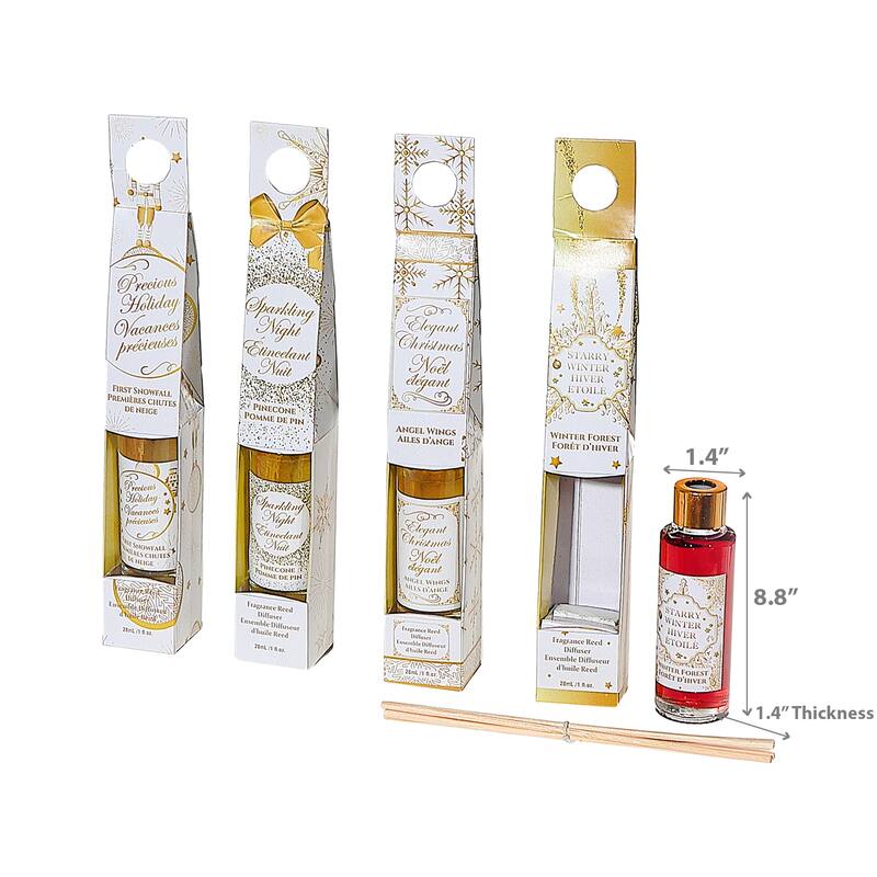 Christmas Gold Christmas 30Ml Reed Diffuser - Set of 4