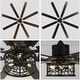 preview thumbnail 10 of 11, Chichoice 72" Farmhouse Large Ceiling Fan with Lights and Remote, 8-Blade 6 Speeds DC Motor Caged Ceiling Fan for Large Room