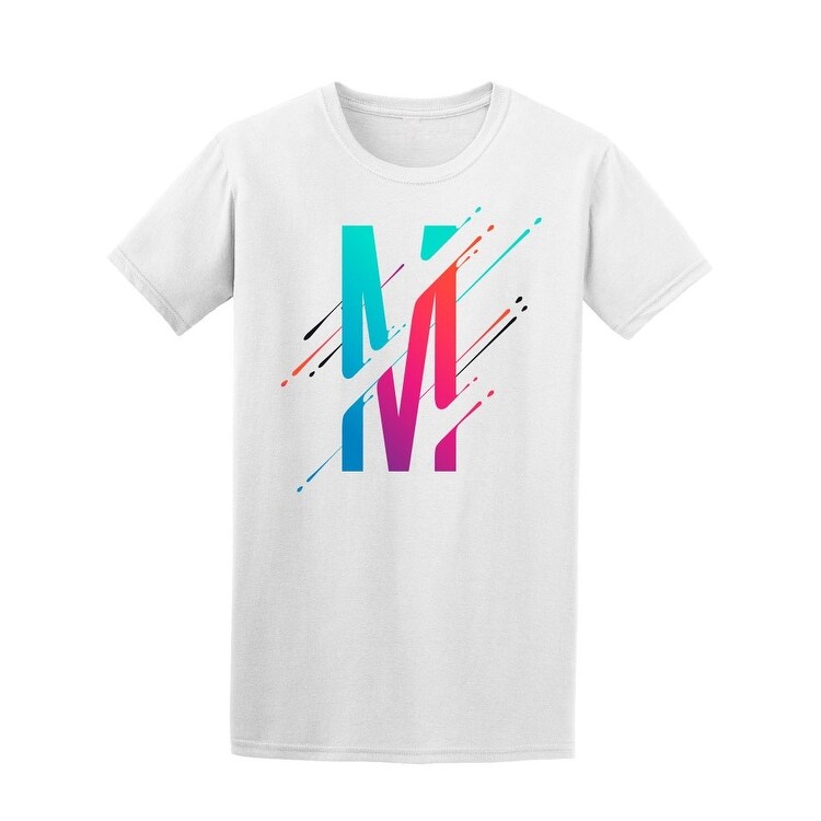 Shop Modern Colorful Letter M Tee Men S Image By Shutterstock