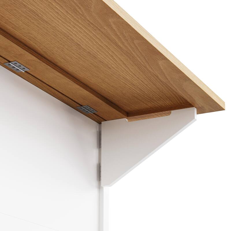 Mobile Kitchen Island with Five Drawers Adjustable Shelf and Spice Rack