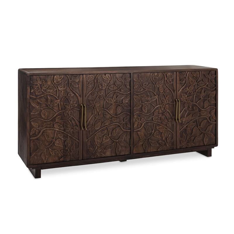 Classic Home Albero 4-Door Mango Wood Sideboard Buffet