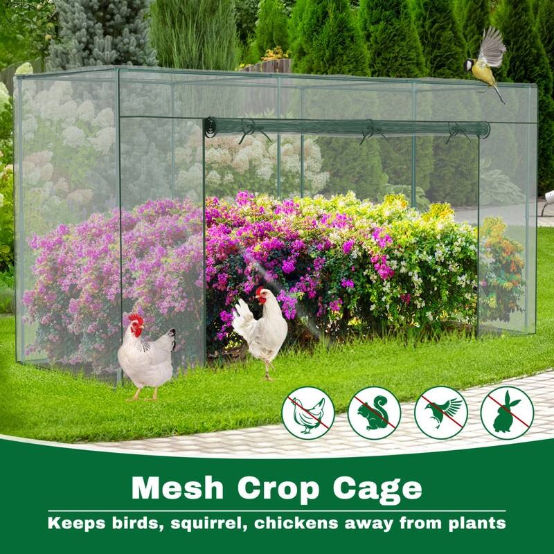 Crop Cages For Garden Plant, Plant Protection Tent With Zippered Door