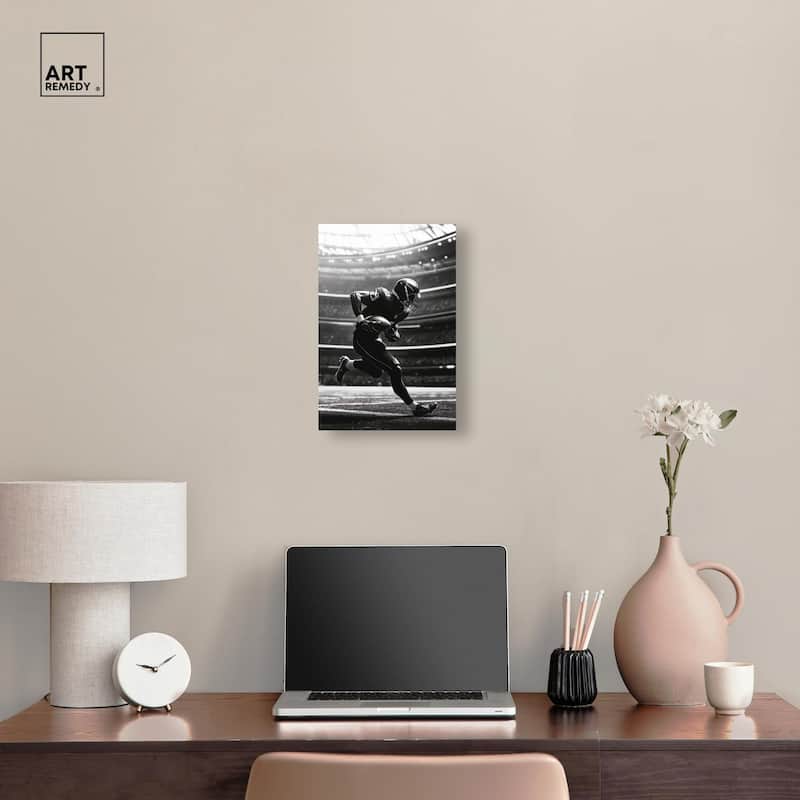 Football Stadium Canvas by Art Remedy, Gallery Wrapped