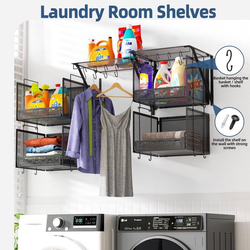 Over The Washer and Dryer Shelf - 13"D x 11"W x 14"H