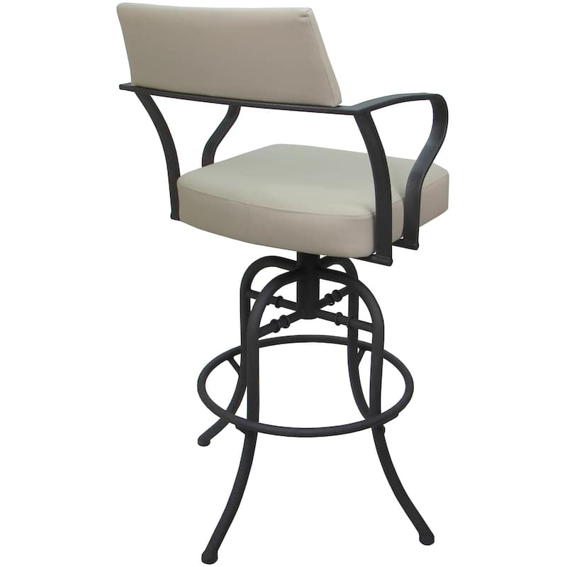 Carolina Beige Swivel Tilt Counter 26" Metal Bar Stool - 26" Seat
