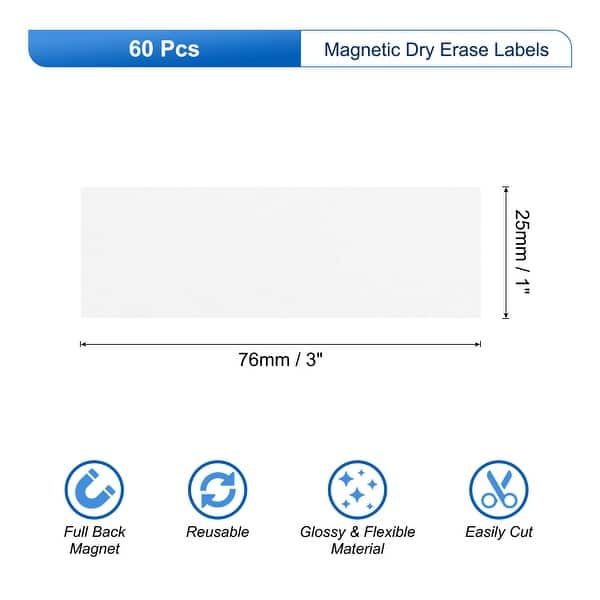 Dry Erase Magnetic Labels Strips Writable - Bed Bath & Beyond - 43645955
