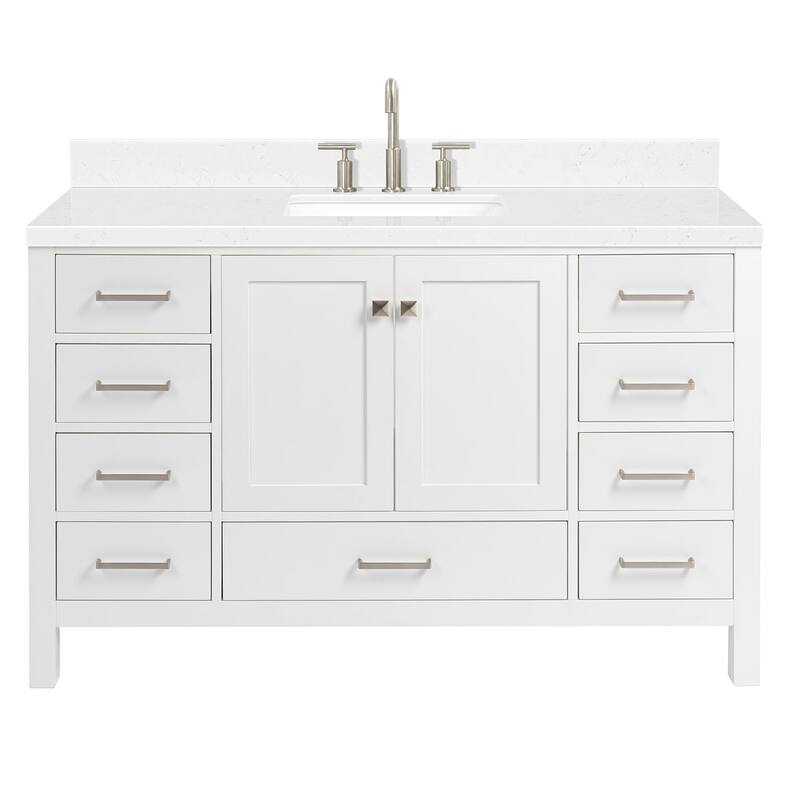 Ariel A054SCQRVO Cambridge 54" Free Standing Single Basin Vanity Set