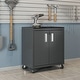 preview thumbnail 1 of 15, Fortress 31.5" Mobile Garage Cabinet with Shelves Charcoal Grey