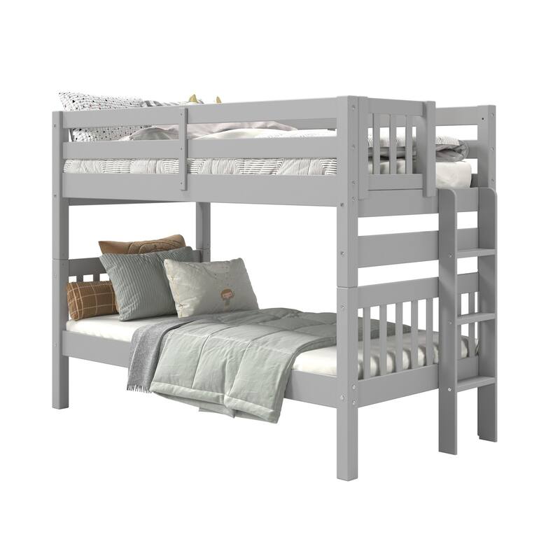 Taylor & Olive Trillium Twin over Twin Bunk Bed with End Ladder