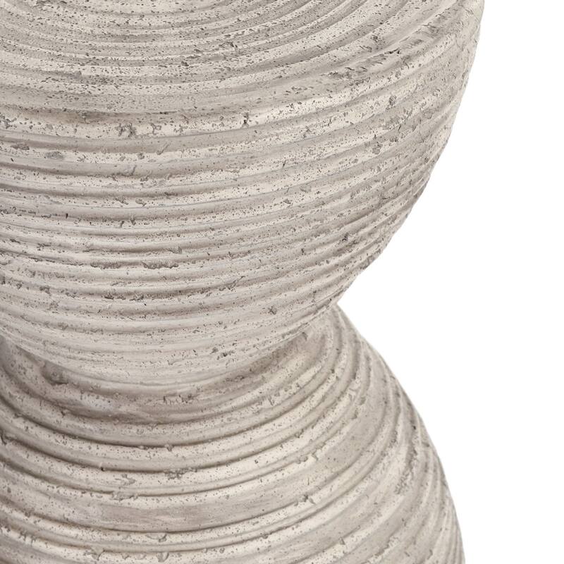 Classic Home Corey Hourglass Concrete Outdoor Accent Table - 14.5Wx14.5Dx18H