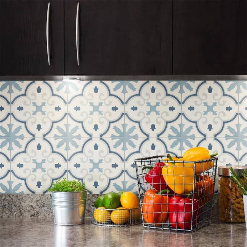 Merola Tile Monteca Blue 9-3/4" x 9-3/4" Porcelain Floor and Wall Tile