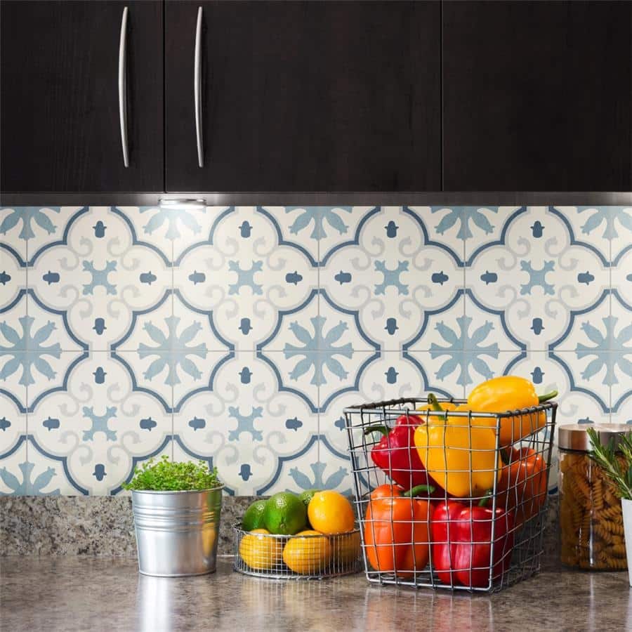 Merola Tile Monteca Blue 9-3/4" x 9-3/4" Porcelain Floor and Wall Tile