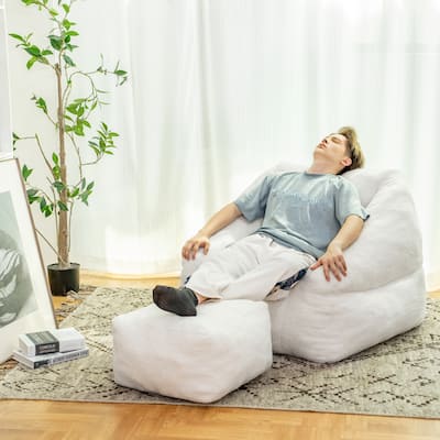 Bean Bag Chair with Tufted Soft Stuffed Filling