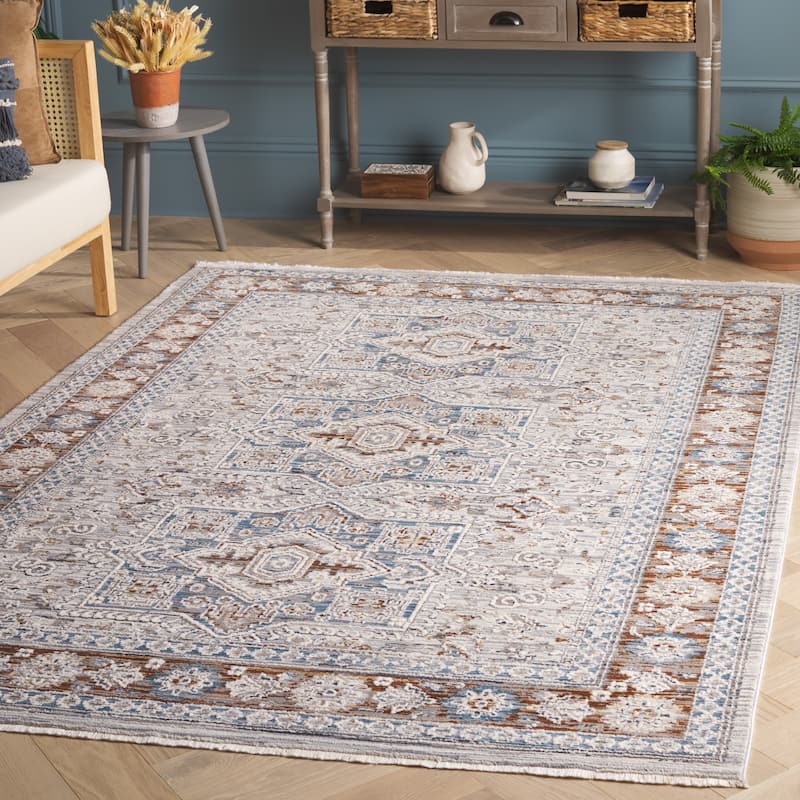 SAFAVIEH Taylor Palvi Traditional Oriental Rug - 5'3" x 7'6" - 5'3" x 7'6" - Ivory/Grey
