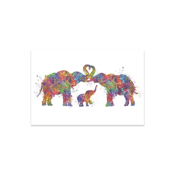 Elephant Family Print On Acrylic Glass by Genefy Art - Bed Bath ...