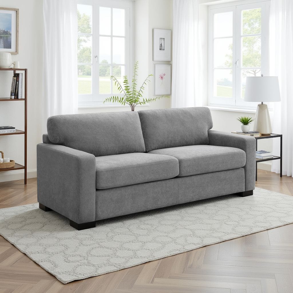 Simmi Sofa Sleeper with Queen Mattress, Light Gray Fabric, 82 Inch