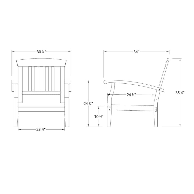 Cambridge Casual Caterina 4-piece Teak Patio Conversation Set