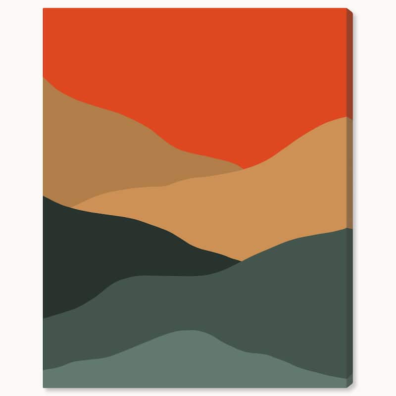 Wynwood Studio Canvas Abstract Color Land Escape Red Modern & Contemporary Wall Art Canvas Print