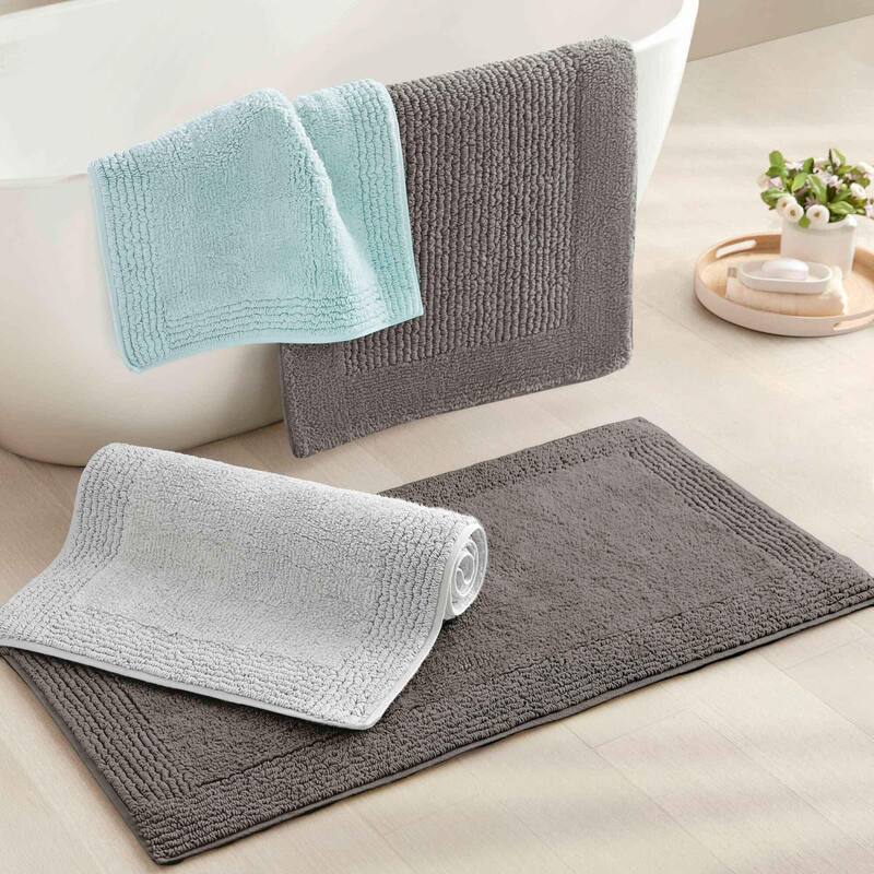 Cotton Tufted 3000 GSM Reversible Bath Rug