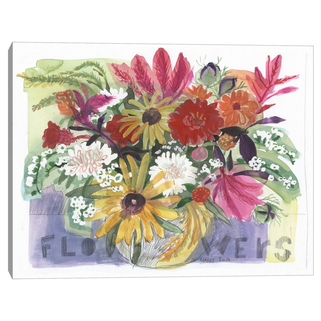 Flowers by Maret Hensick Canvas Art Print