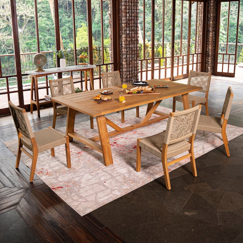 Cambridge Casual Finley Teak Dining Chair Set of 2
