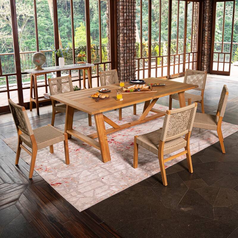Cambridge Casual Finley 7-piece Teak Dining Set