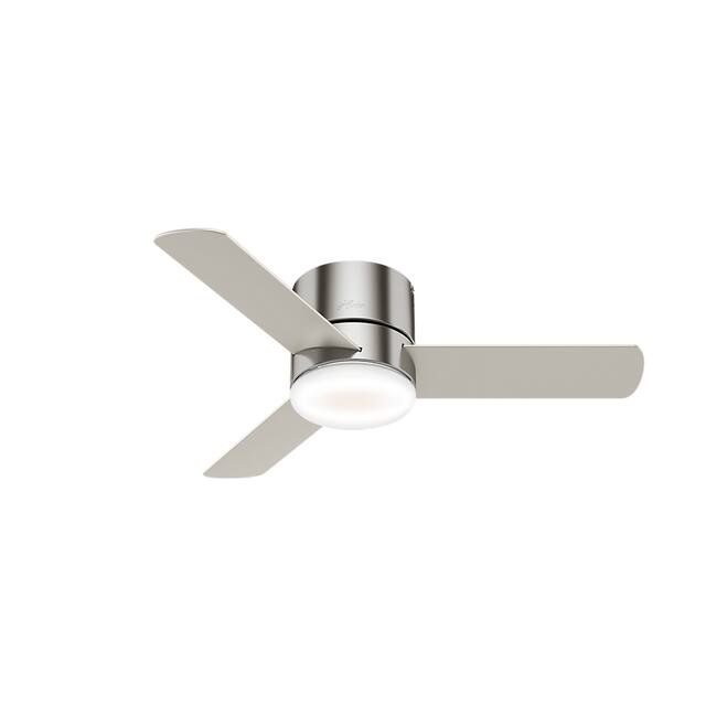 Hunter 44" Minimus Low Profile Ceiling Fan with LED Light, Handheld Remote