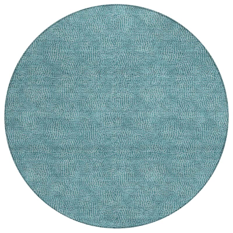 Machine Washable Indoor/ Outdoor Solid Modern Chantille Rug